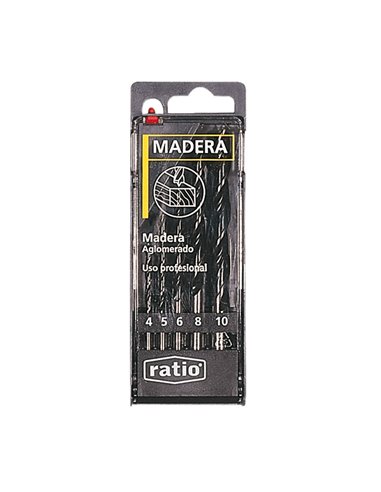 Estuche 5 brocas para madera RATIO