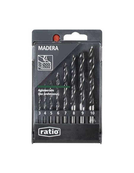 Estuche 8 brocas para madera RATIO