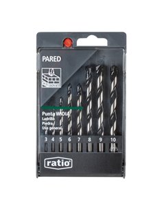 Estuche 8 brocas para pared RATIO estuche