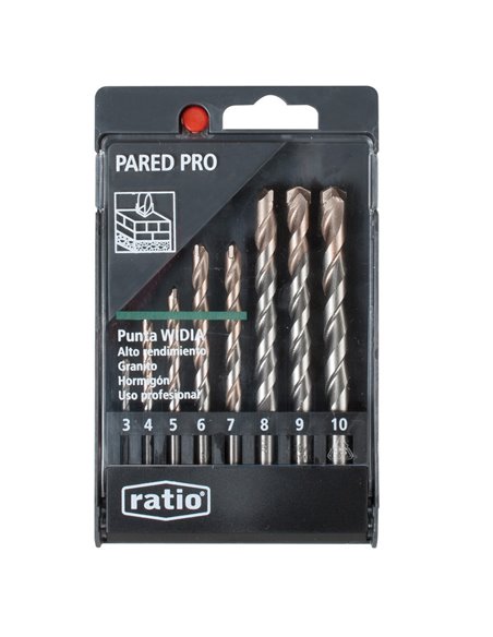Estuche 8 brocas para pared RATIO Profesional