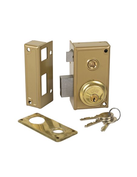 Cerradura sobreponer JIS modelo 35 60 mm Mano Izquierda