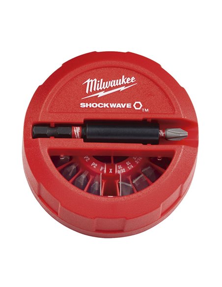 Estuche de 15 Piezas MILWAUKEE Shockwave? Impact Duty