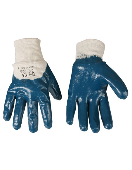 Guantes de nitrilo pesado 3L WN1123. 12 pares Talla mano 9