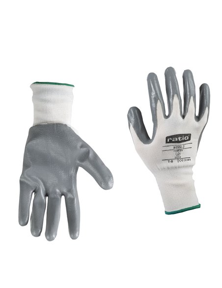 Guantes RATIO Work-2. 10 pares Talla mano 8