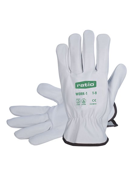 Guante de piel RATIO Work-1, Talla mano 9