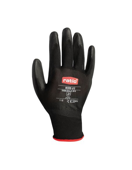 Guantes RATIO Work-6G, 6 unidades Talla mano 10