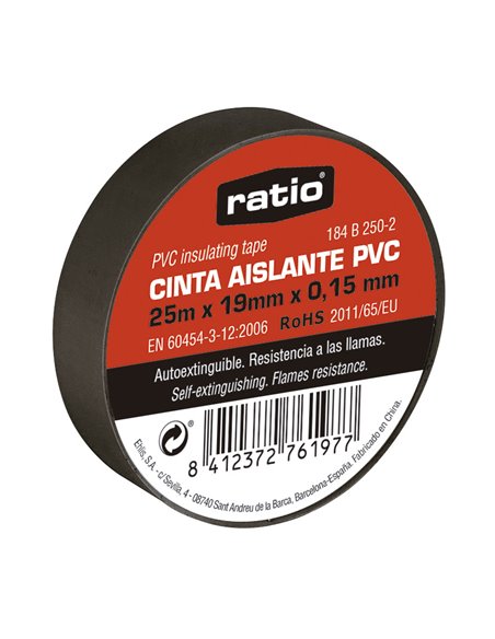 Cinta aislante PVC RATIO 25 m