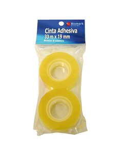 Recambio de 2 rollos de cinta adhesiva 33mx19mm