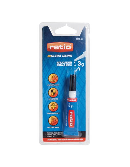 Adhesivo RATIO instantáneo universa 3gr