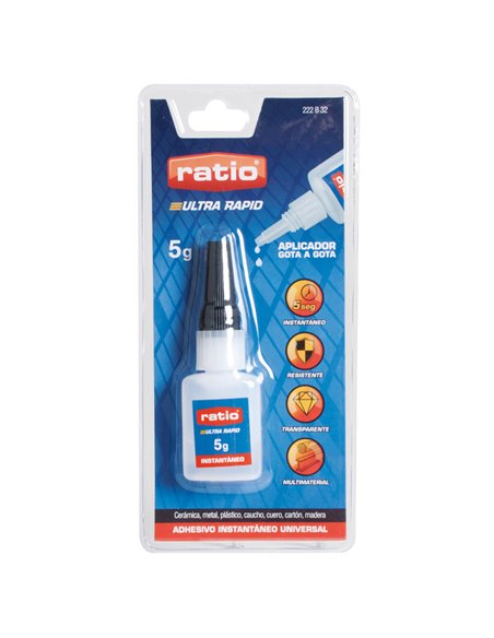 Adhesivo RATIO instantáneo universal 5gr