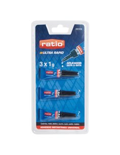 Adhesivo RATIO instantáneo universa 3x1gr