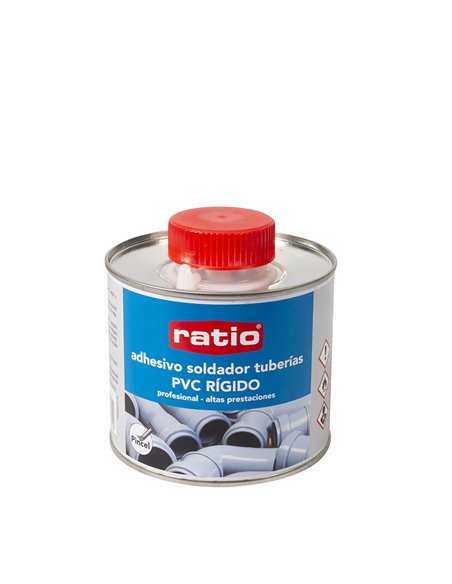 Adhesivo soldador tubería PVC RATIO, lata de 500 ml