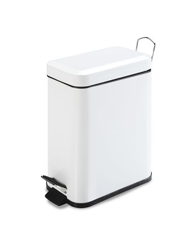 Cubo pedal sanitario HABITEX 5 litros lacado blanco