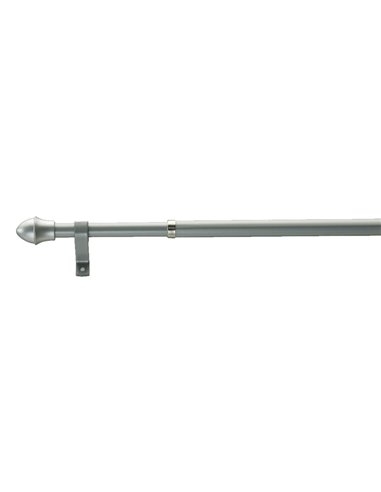 Varilla extensible para visillos EHL Portier lacado plata Longitud varilla/s 120/215 CM