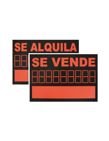 Señal informativa "Se vende/Se alquila" Dimensiones 350x500 MM