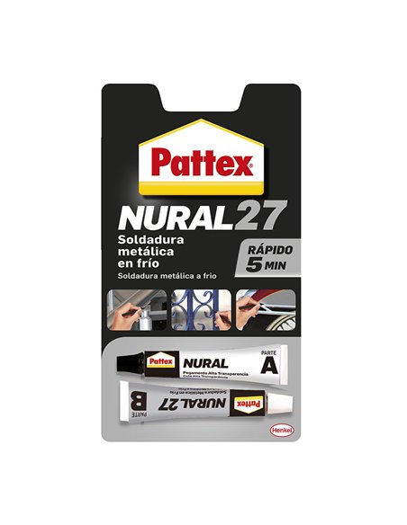 Adhesivo PATTEX Nural 27 reparador soldadura super rápida, 22ml