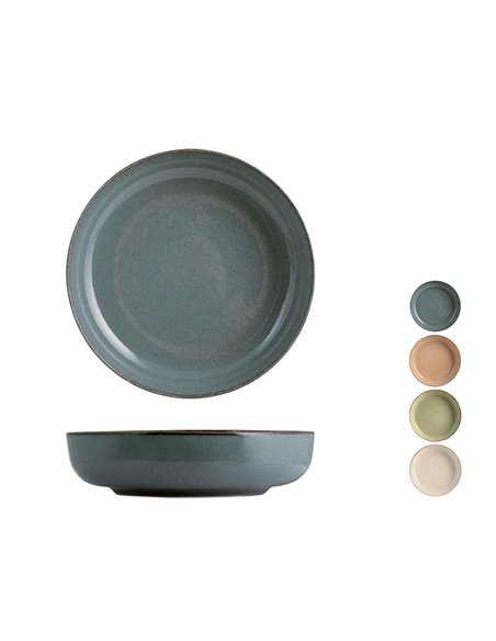 Plato hondo porcelana PENGO Serie Pearl, 4 unidades