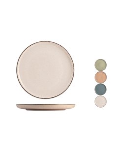 Plato postre porcelana PENGO Serie Pearl, 4 unidades