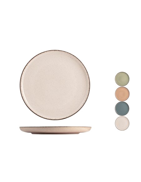 Plato postre porcelana PENGO Serie Pearl, 4 unidades