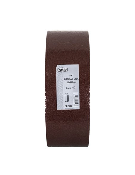 Bandas abrasivas RATIO de 100x690 mm para lijadora Grano 60