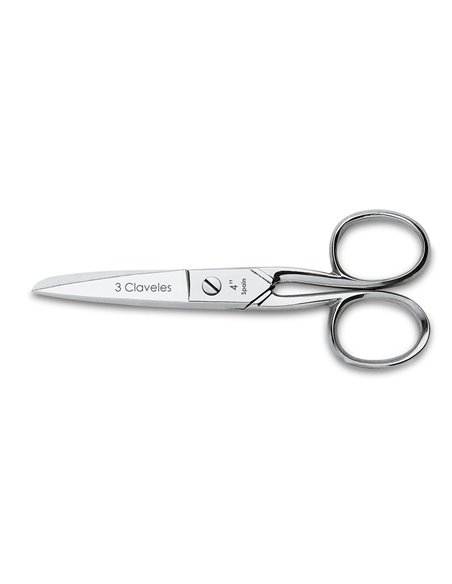 Tijera de costura 3 CLAVELES modelo Catalán Longitud 4"- 10,16 CM