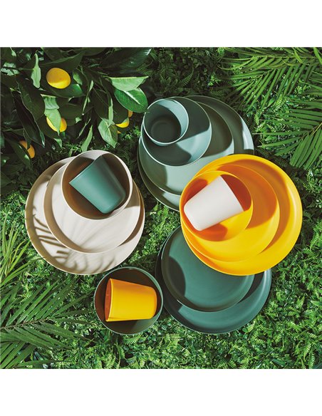 Juego 24 bols platos de plástico Serie Soleil 25 cm