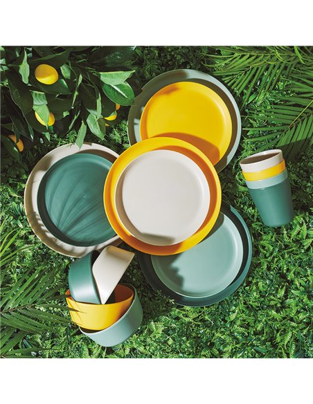 Juego 24 platos de plástico Serie Soleil 20 cm