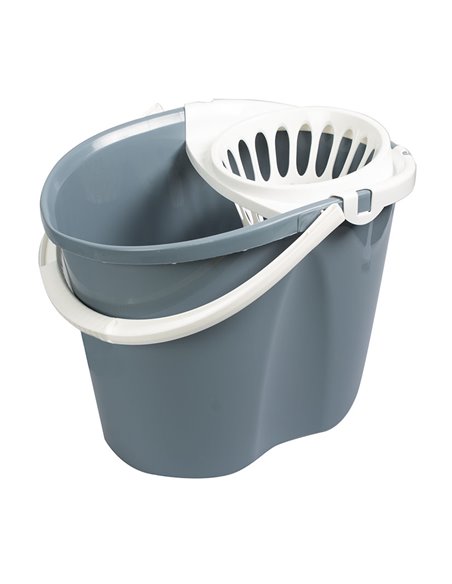 Cubo fregar ovalado HABITEX 15 litros Color Gris azulado