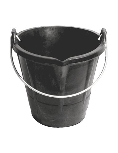 Cubo de obra goma RATIO c/pico 12 L negro