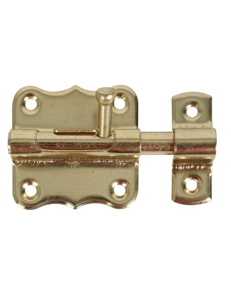 Pasador cerrojo EHL hierro latonado con tornillos Longitud 60 MM