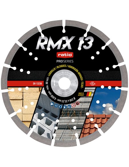 Disco de diamante RATIO RMX13 Diámetro disco 230 MM