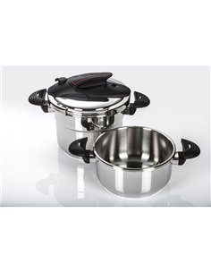 Set olla a presión 6 + 4 L MAGEFESA Prisma Nido