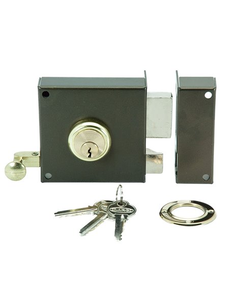 Cerradura sobreponer ILARGI modelo 125A cilindro redondo 60 mm Mano Izquierda