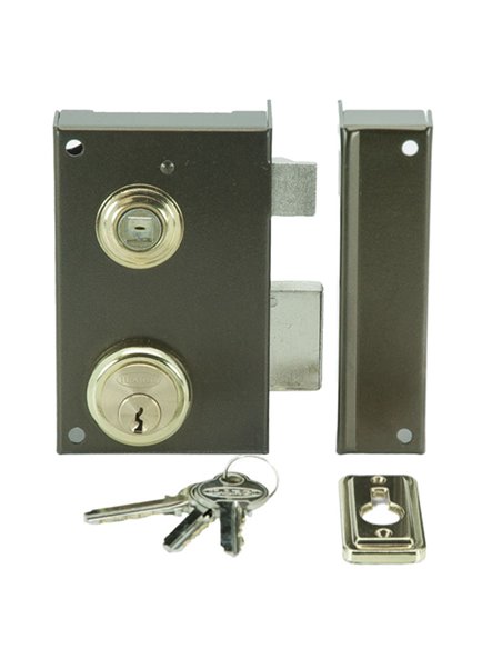 Cerradura sobreponer ILARGI modelo 56B cilindro pera 36 mm Mano Izquierda