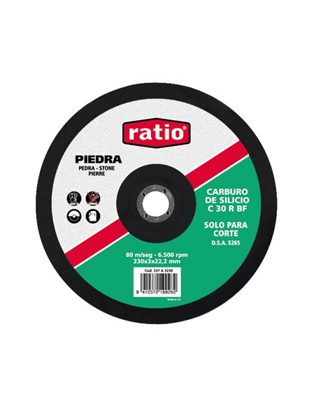 Disco de corte de piedra RATIO  25 unidades Diámetro disco 230 MM