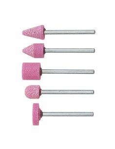 Juego 5 muelas abrasivas RATIO con vástago ø 3 mm