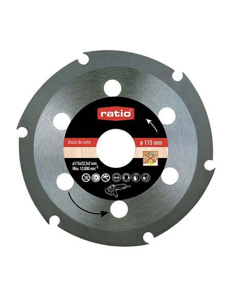 Disco de corte madera RATIO Diámetro disco 115