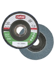 Disco abrasivo de láminas RATIO 125x22 mm. 10 unidades Grano 80