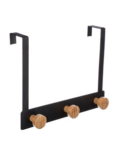 Perchero metálico puerta mod. Wood Color Negro