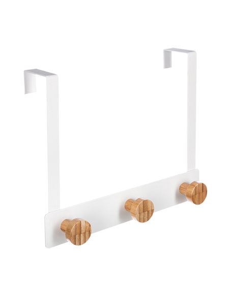 Perchero metálico puerta mod. Wood Color Blanco