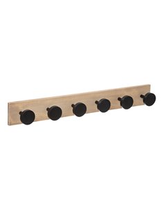 Perchero madera pared mod. Wood 6 pomos