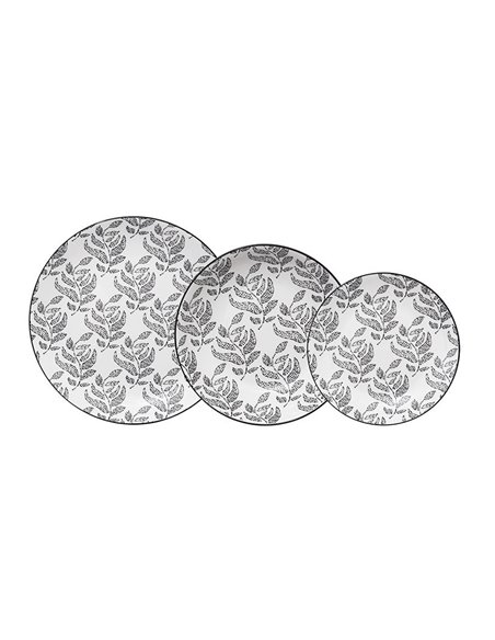 Vajilla 18 piezas porcelana Eva