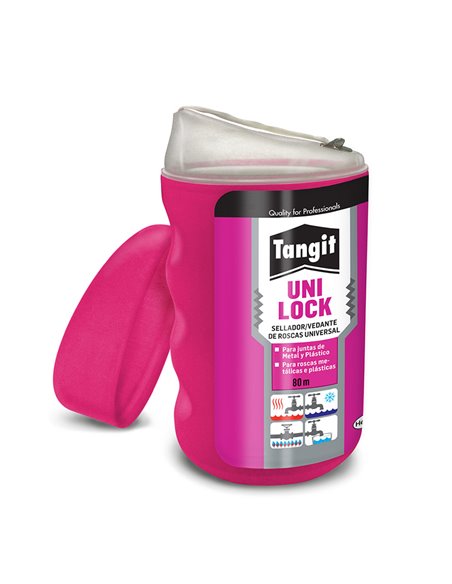 Tangit Unilock, sellador de tuberías en hilo, color blanco, 80 m