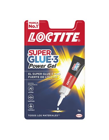 Loctite Super Glue 3 Gel Adhesivo instantáneo en fórmula gel antigoteo 3gr