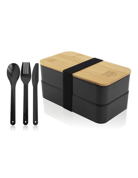 Fiambrera MORITZ & MORITZ porta alimentos Bento Japanese Color Negro
