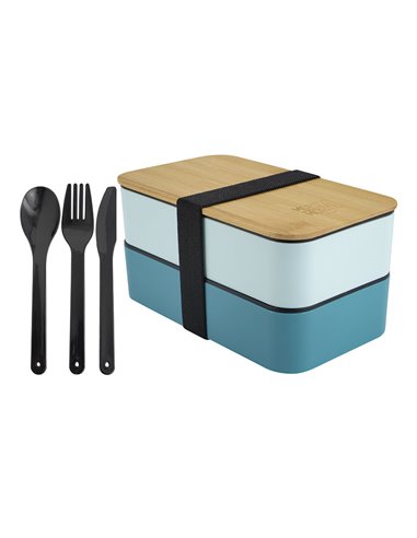 Fiambrera MORITZ & MORITZ porta alimentos Bento Japanese Color Azul