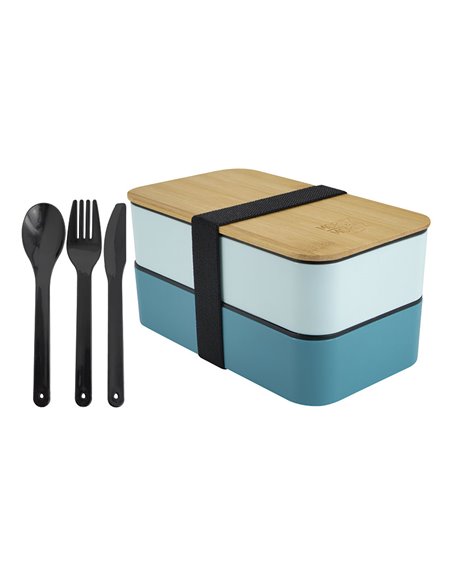 Fiambrera MORITZ & MORITZ porta alimentos Bento Japanese Color Azul