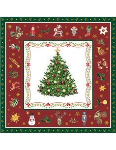 Pack 20 servilletas navideñas Serie Christ Evergreen Color Rojo
