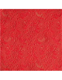 Pack 16 servilletas grabadas lisas Color Rojo