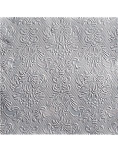 Pack 16 servilletas grabadas lisas Color Plata